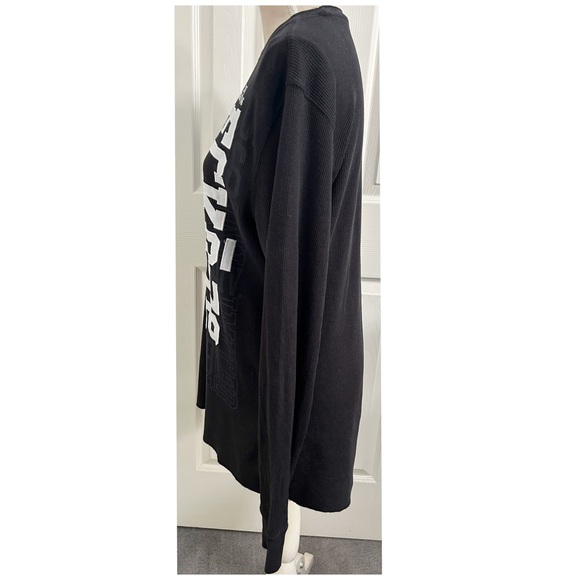 Vintage UNISEX Ecko UNLTD Rhino Crew 72, Long Sleeve Waffle Black Shirt, Size L - Picture 2 of 11